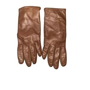 Echo Unisex‎ Brown Leather Gloves One Size Warm Fall Accessory vintage